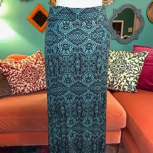 Teal and Black Boho Skirt